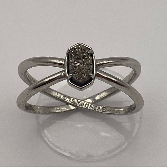 Kendra Scott Platinum Drusy Emilie Ring - Picture 2 of 4